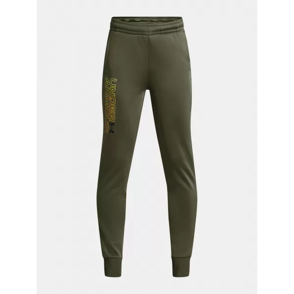  Chlapčenské tepláky UNDER ARMOUR ARMOUR FLEECE GRAPHIC JGR 1379786-390 ZELENÁ 