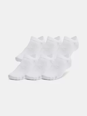 Ponožky UNDER ARMOUR ESSENTIAL NO SHOW (6 PÁRŮ) 1382611-100 BIELA