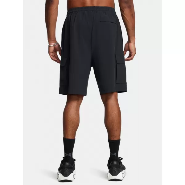  Pánske šortky UNDER ARMOUR VIBE WOVEN CARGO SHORT 1386560-001 ČIERNA 