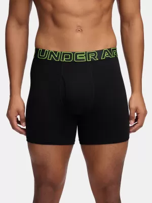 Pánske boxerky UNDER ARMOUR M PERF COTTON 6IN (3KS) 1383889-004 ČIERNA