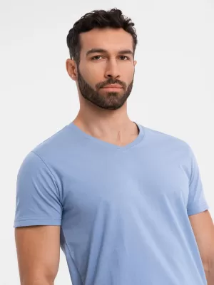Tričko OMBRE OM-TSBS-0237 MODRÝ