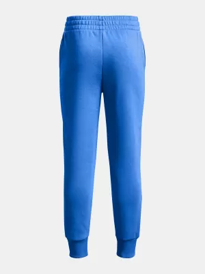 Dievčenské tepláky UNDER ARMOUR RIVAL FLEECE JOGGERS 1379525-464 MODRÁ