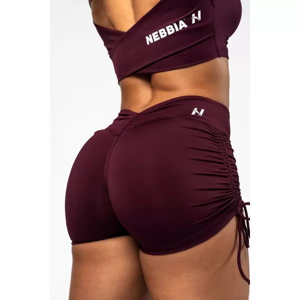  Push-up šortky so šnurovaním STRONG BEAUTY 429 DARK RED Nebbia 