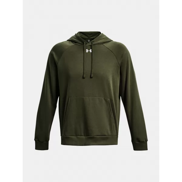  Pánska mikina UNDER ARMOUR RIVAL FLEECE HOODIE 1379757-390 ZELENÁ 