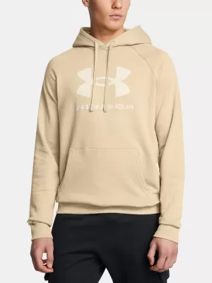 Pánska mikina UNDER ARMOUR RIVAL FLEECE LOGO HD 1379758-299 HNEDÁ