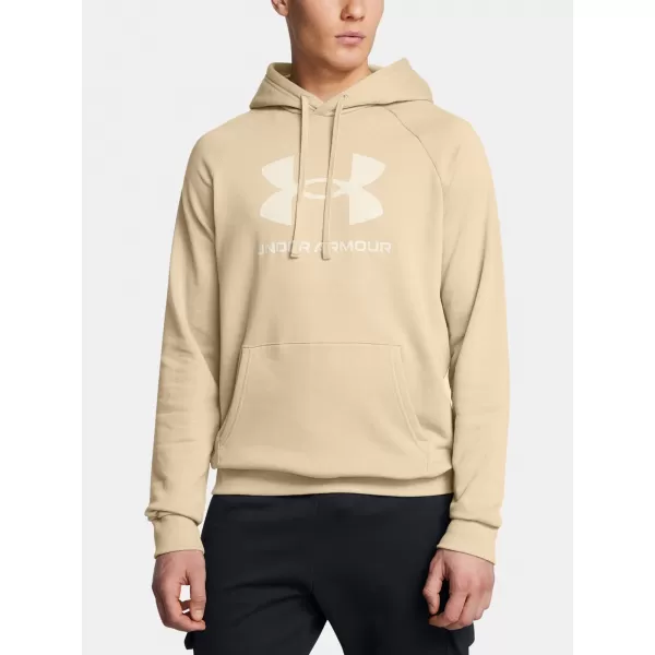  Pánska mikina UNDER ARMOUR RIVAL FLEECE LOGO HD 1379758-299 HNEDÁ 