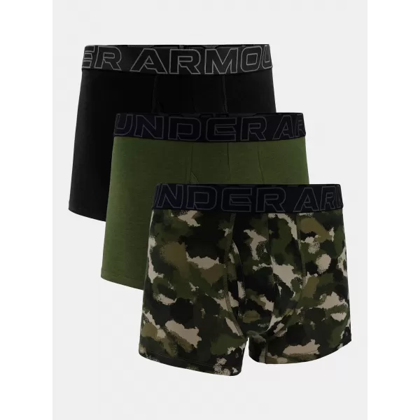  Pánske boxerky UNDER ARMOUR M PERF COTTON NOV 3IN 1383892-391 ZELENÁ 