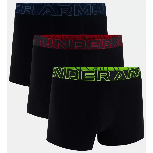  Pánske boxerky UNDER ARMOUR M PERF COTTON 3IN (3KS) 1383891-004 ČIERNA 