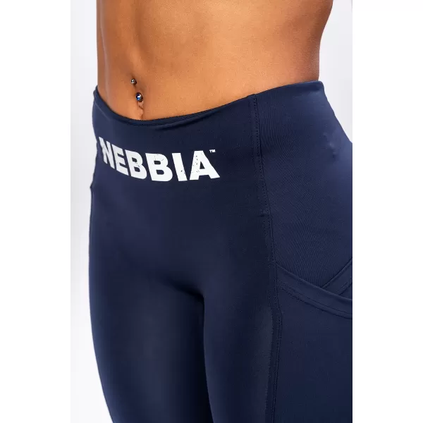  GYM THERAPY 628 DARK BLUE Nebbia 10-palcové cyklistické šortky s vysokým pásom 