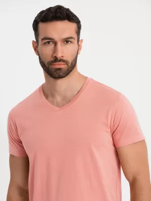 Pánske tričko OMBRE OM-TSBS-0237 RUŽOVÁ