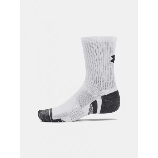  Ponožky UNDER ARMOUR PERFORMANCE COTTON 3P MID 1379530-100 BIELA 