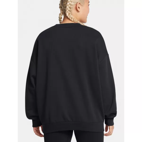  Dámska mikina UNDER ARMOUR RIVAL FLEECE OS CREW ČIERNA 