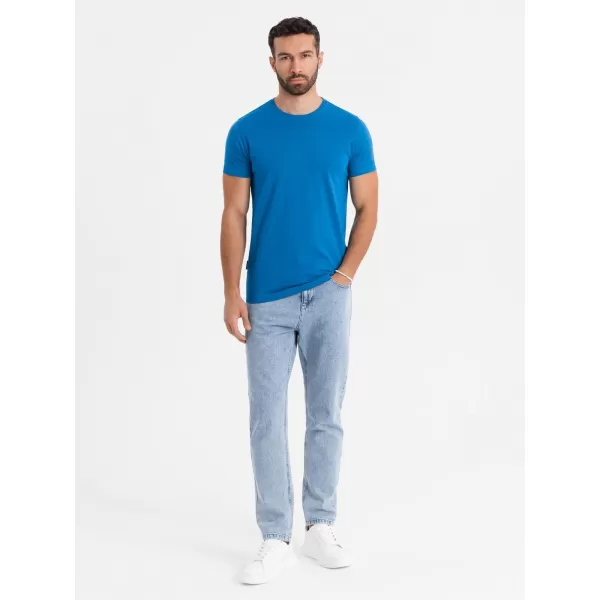  Pánske tričko OMBRE OM-TSBS-0236 MODRÁ 