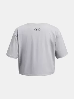 Dievčenské tričko UNDER ARMOUR RIVAL SS 1389755-011 SIVÁ