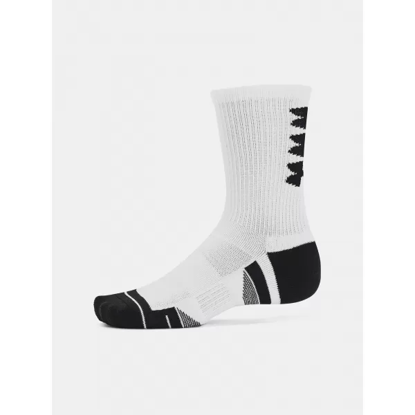  Ponožky UNDER ARMOUR PERF TECH NOV CREW (3 PÁRY) 1379515-101 BIELA 