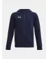 Chlapčenská mikina UNDER ARMOUR RIVAL FLEECE FZ HOODIE 1379794-410 MODRÁ