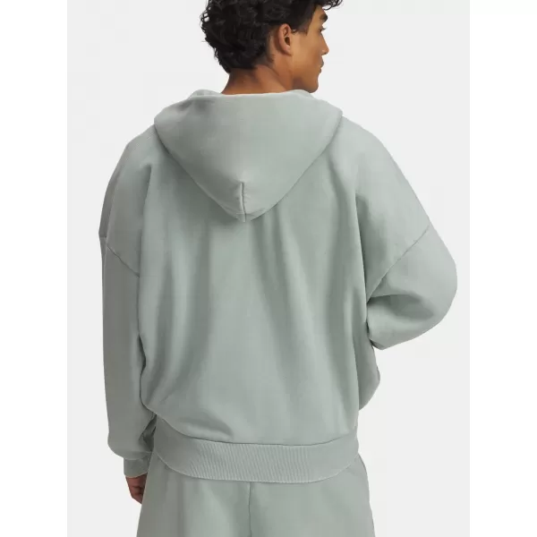  Pánska mikina UNDER ARMOUR ICON HWT FLEECE WASH FZ 6000651-348 ZELENÁ 