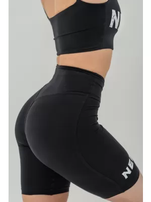 SNATCHED 614 BLACK Nebbia šortky s vysokým pásom, 9 palcové legíny