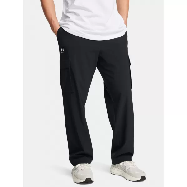 Pánske športové nohavice UNDER ARMOUR VIBE WOVEN CARGO PANTS 1386558-001 ČIERNA 