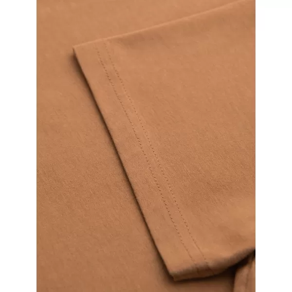  Pánske tričko OMBRE OM-TSBS-0236 HNEDÁ 