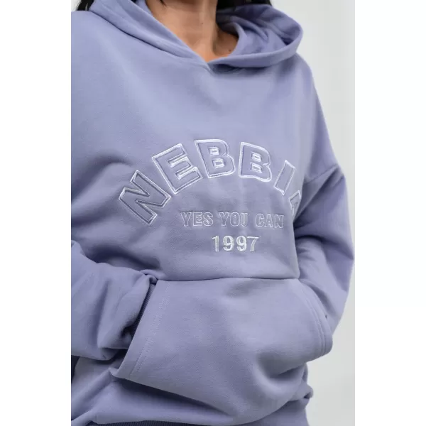  Oversize mikina s kapucňou GYM RAT 256 SVETLO PURPLE Nebbia 