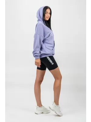 Oversize mikina s kapucňou GYM RAT 256 SVETLO PURPLE Nebbia