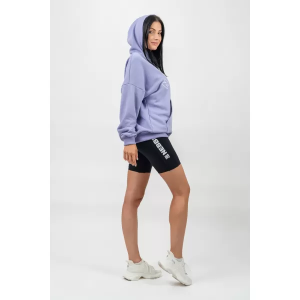  Oversize mikina s kapucňou GYM RAT 256 SVETLO PURPLE Nebbia 