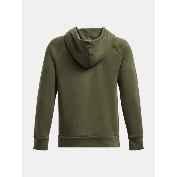  Chlapčenská mikina UNDER ARMOUR RIVAL FLEECE HOODIE 1379792-390 ZELENÁ 
