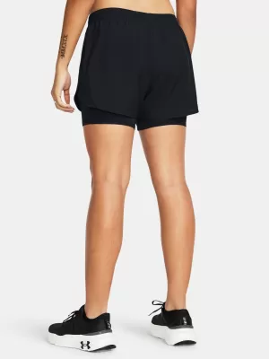 Dámske šortky UNDER ARMOUR FLY BY 2-IN-1 SHORTS 1382440-001 ČIERNA