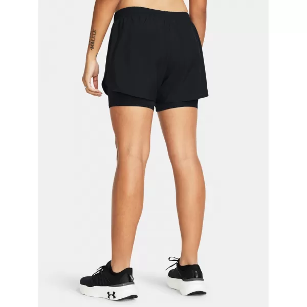  Dámske šortky UNDER ARMOUR FLY BY 2-IN-1 SHORTS 1382440-001 ČIERNA 