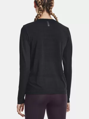 Dámske tričko UNDER ARMOUR SEAMLESS STRIDE LS 1375699-001 ČIERNA