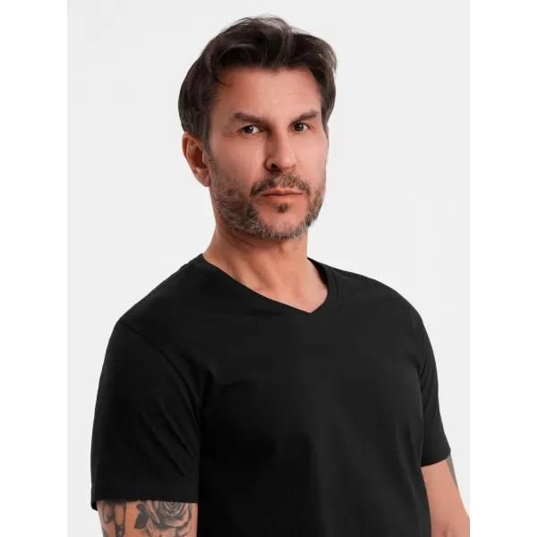  Pánske tričko OMBRE OM-TSBS-0237 ČIERNA 