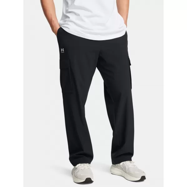  Pánske športové nohavice UNDER ARMOUR VIBE WOVEN CARGO PANTS 1386558-001 ČIERNA 