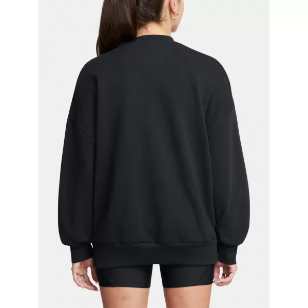  Dámska mikina UNDER ARMOUR ICON HWT TERRY OS CREW 1386493-001 ČIERNA 