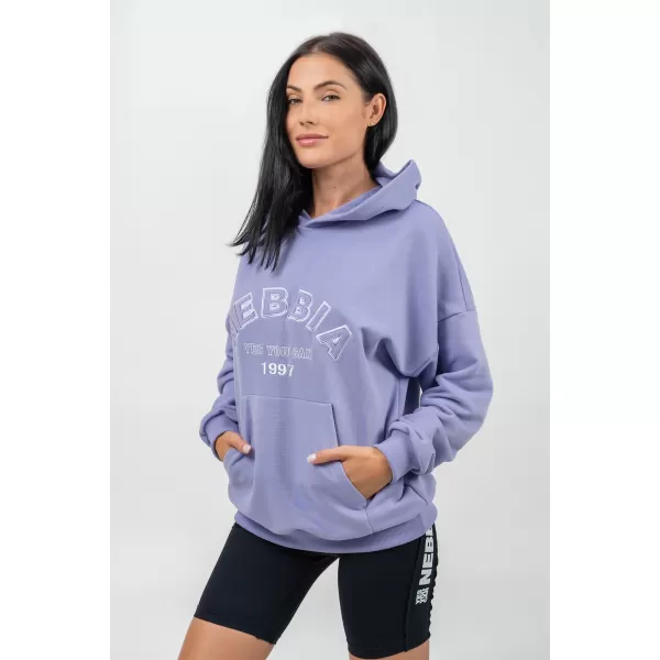  Oversize mikina s kapucňou GYM RAT 256 SVETLO PURPLE Nebbia 