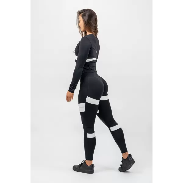  Čierny top s dlhým rukávom TRUE HERO 242 BLACK Nebbia 