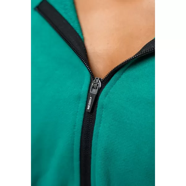  Crop mikina s kapucňou ICONIC 254 GREEN Nebbia 