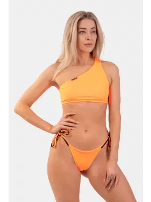 Oranžový vrchný diel bikín Bandeau na jedno rameno - Top 449 ORANŽOVÝ Nebbia