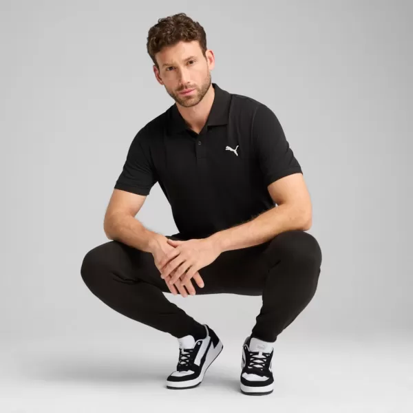  Pánske tričko s golierom PUMA ESS PIQUE POLO 682554-01 ČIERNA 
