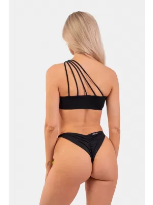 Jedno rameno Bandeau Bikini plavky - Top 448 BLACK Nebbia