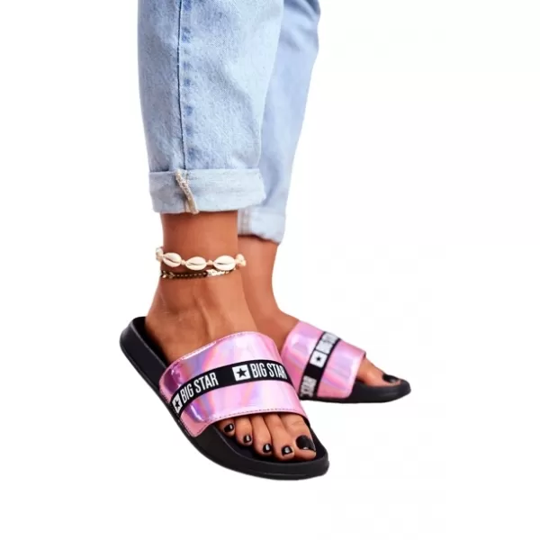  Dámske módne šľapky BIG STAR GG274008 RUŽOVÁ Big Star Shoes 