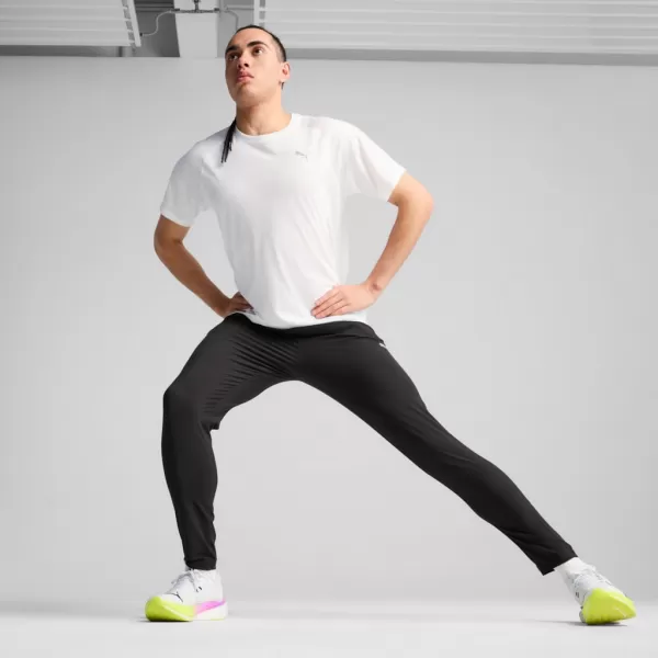 Nohavice PUMA M RUN VELOCITY TAPERED PANT 526775-01 ČIERNY 