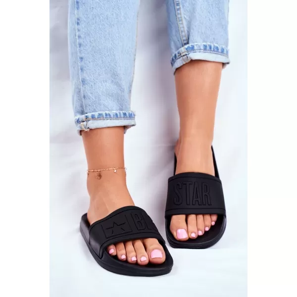  Dámske módne šľapky BIG STAR DD274A271 ČIERNA Big Star Shoes 