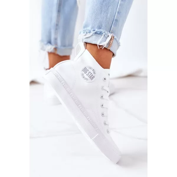  Dámske kožené členkové topánky BIG STAR GG274016 BIELA ​​Big Star Shoes 