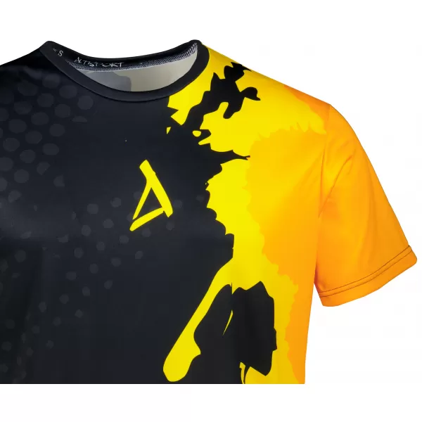  Prémiové pánske funkčné tričko ALTISPORT VOJ/ALM112TR01 ČIERNO-FLUO ORANŽOVÁ 