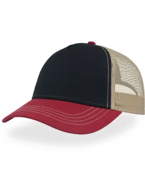 Čiapka ATLANTIS | Rapper Canvas-S NAVY/BURGUNDY/KHAKI