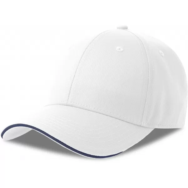  Čiapka ATLANTIS | Sport Sandwich-S WHITE/NAVY 