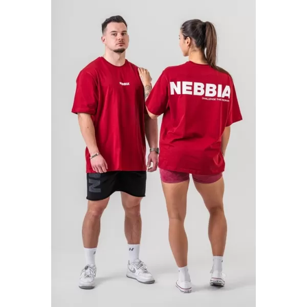  Oversized tričko GYM ESSENTIALS 381 DARK RED Nebbia 