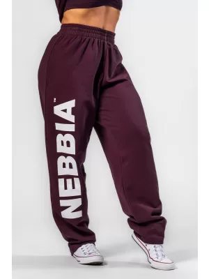Voľné voľné tepláky BOYFRIEND STYLE 432 DARK RED Nebbia