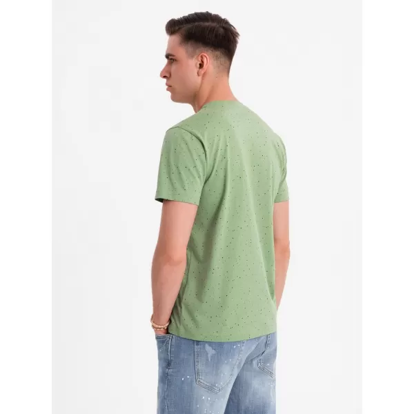  Pánske tričko OMBRE OM-TSFP-0186 ZELENÁ 